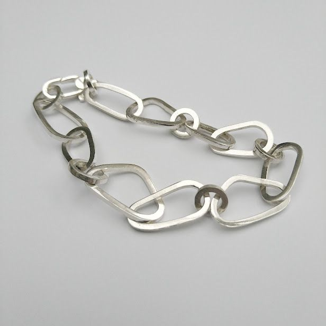 Armband zilver &quot;stone&quot;