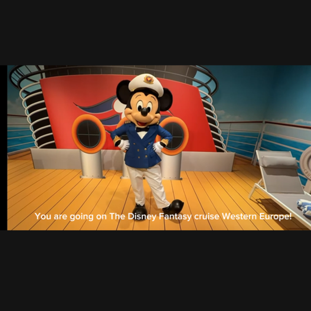 Disney cruise personalised reveal video