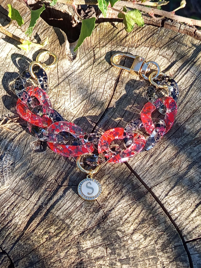 Bracelet gros maillons en acrylique Vishisht Shishtata