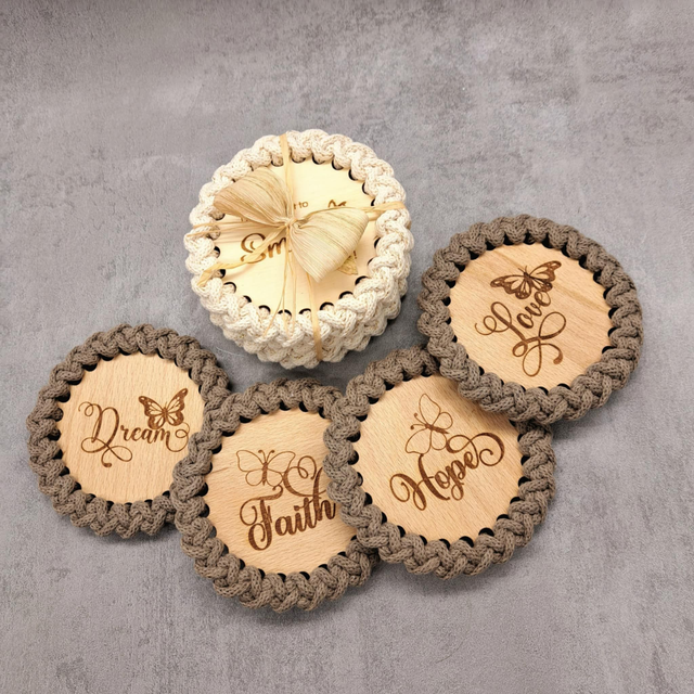 podstavki za kozarce / skodelice rjavi