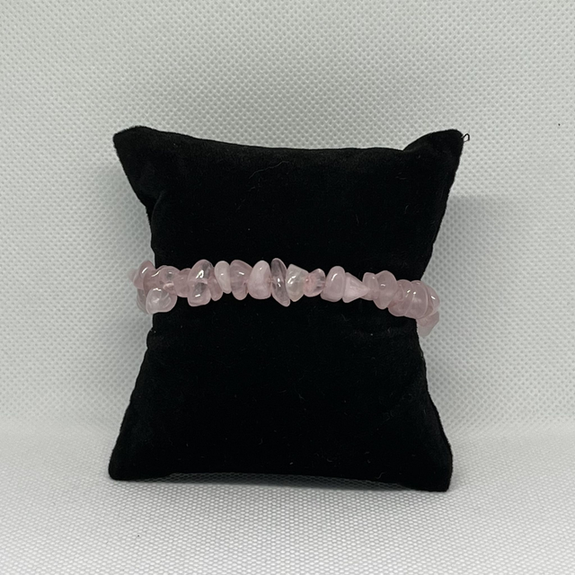 Bracelet en fragments de Quartz Rose