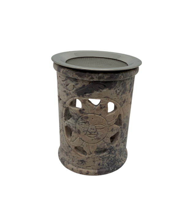 Brûleur d’encens en pierre ollaire « sun »