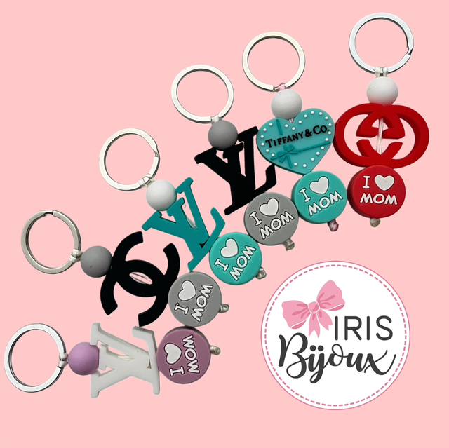 Portachiavi I❤️Mom Luxury 