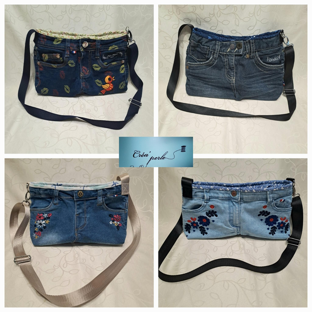 Sac bandoulière jeans recyclé