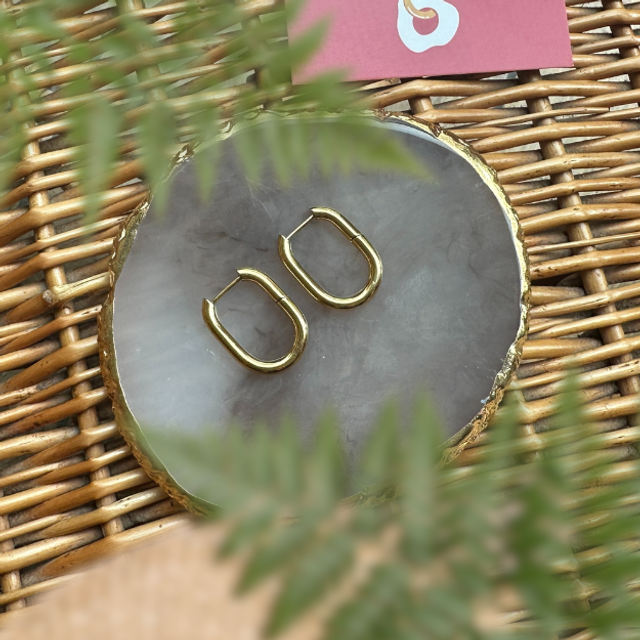 Créoles dorées - Ovales 22 mm