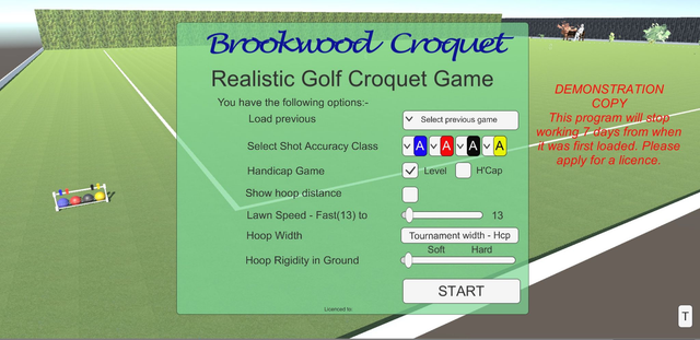 Virtual Golf Croquet Game
