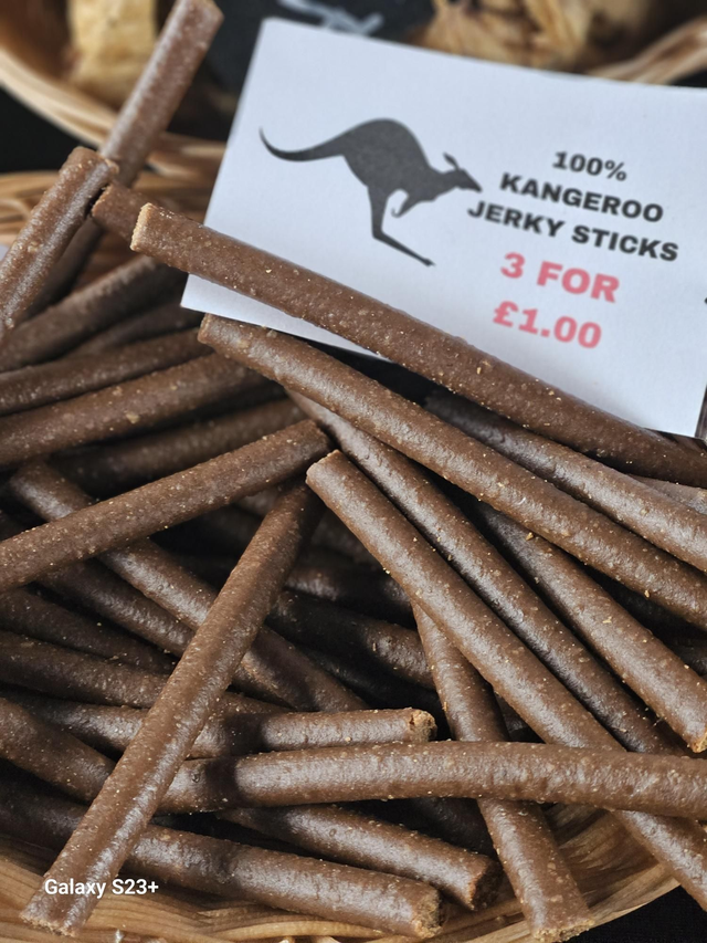  Kangaroo 100%  Meat Jerky sticks x3  soft