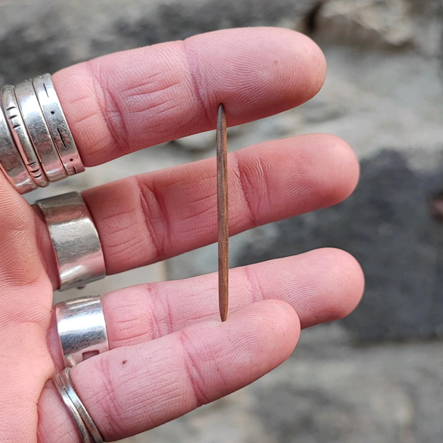 Barre de Piercing pour Nombril en Bois de Noyer Noir