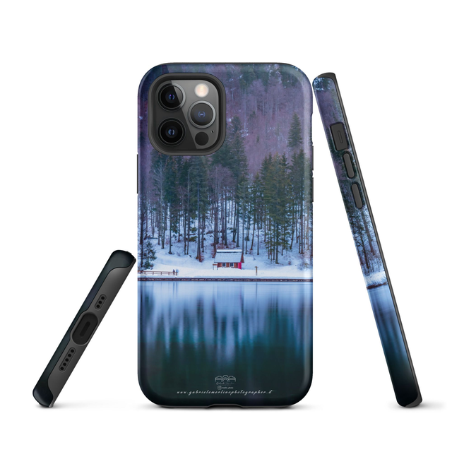  Cover iPhone rigida Laghi di Fusine winter ghost 
