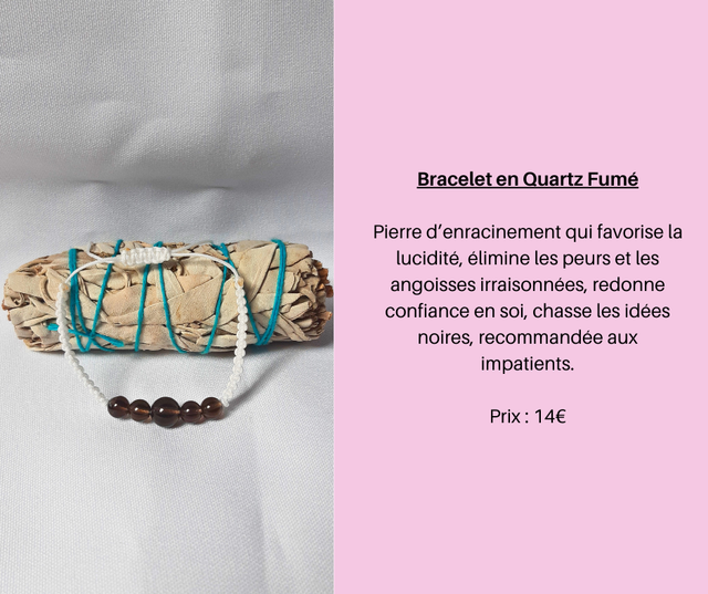 100- Bracelet en Quartz Fumé