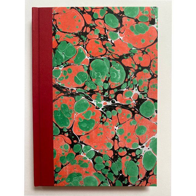 Hardbound Notebook, Green And Black Stone