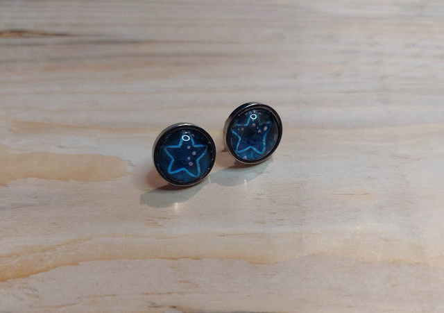 Boucles d'oreille Cabochon SEA