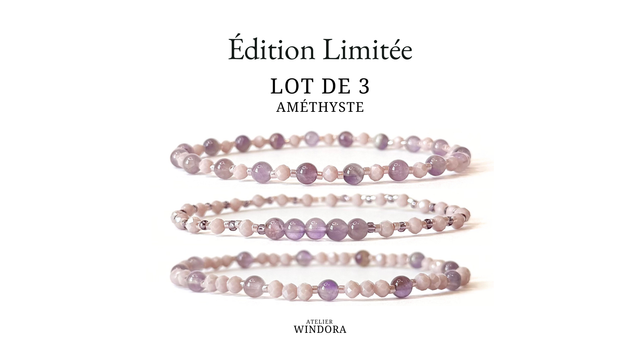 Bracelet | Améthyste - Collection 2 | Lot de 3