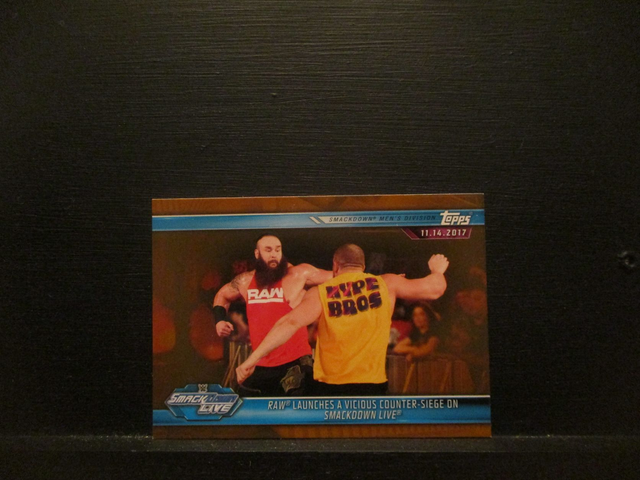 Raw Launches A Vicious Counter-Siege On Smackdown Live - Brown Champions Original Trading Card #68