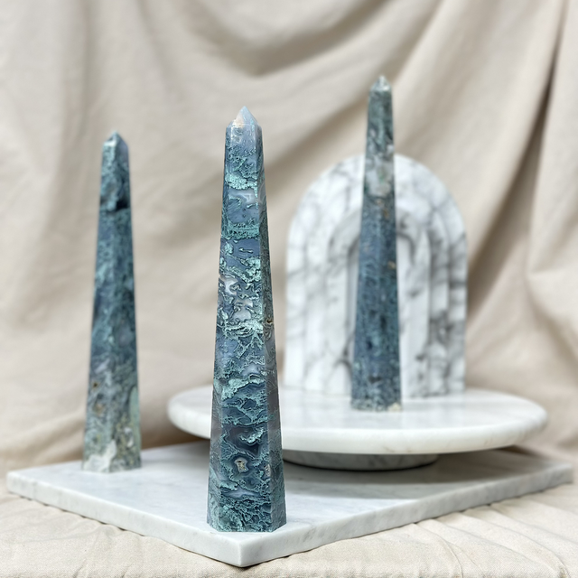 Moss Agate Tower (High Quality) G