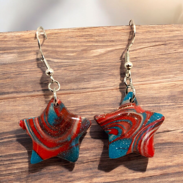 ETOILES TIGREES BLEU/ROUGE