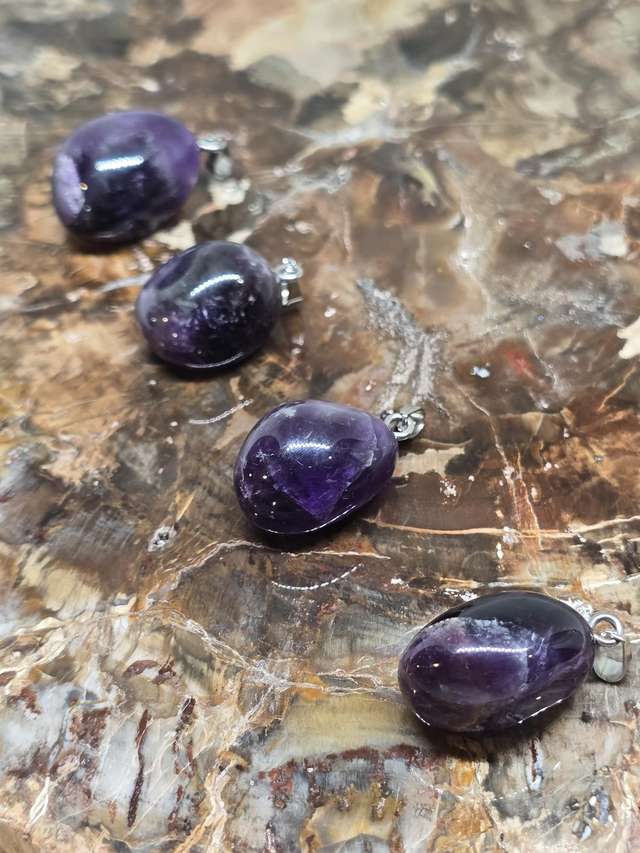 Pendentif Améthyste pierre roulée