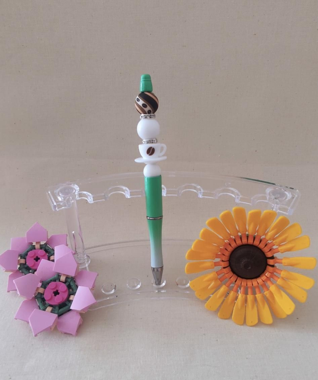 Stylo perle silicone café Vert 