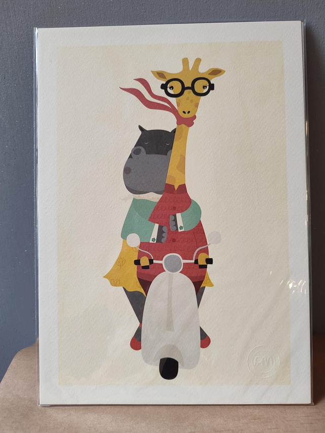 Giraffa e ippopotamo 