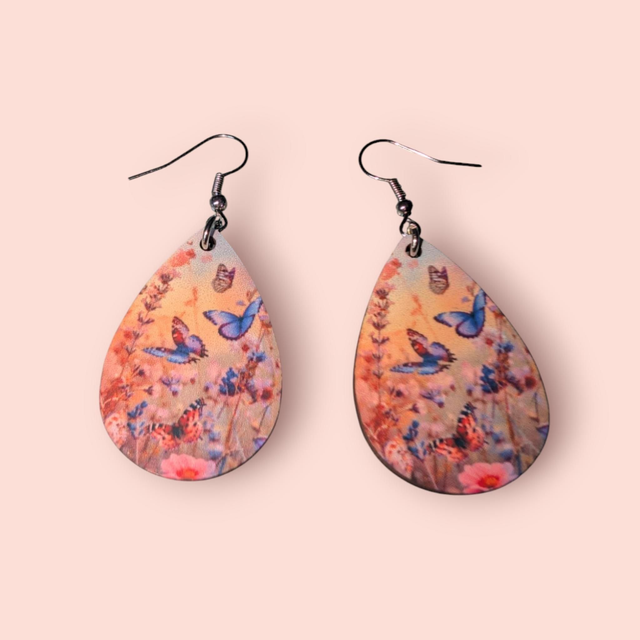 N°34 Boucles d'oreilles goutte d'eau petite fantaisie hypoallergénique 