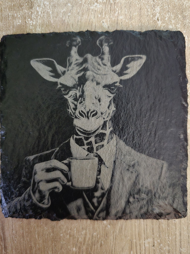 Animaux professionnels buvant du café