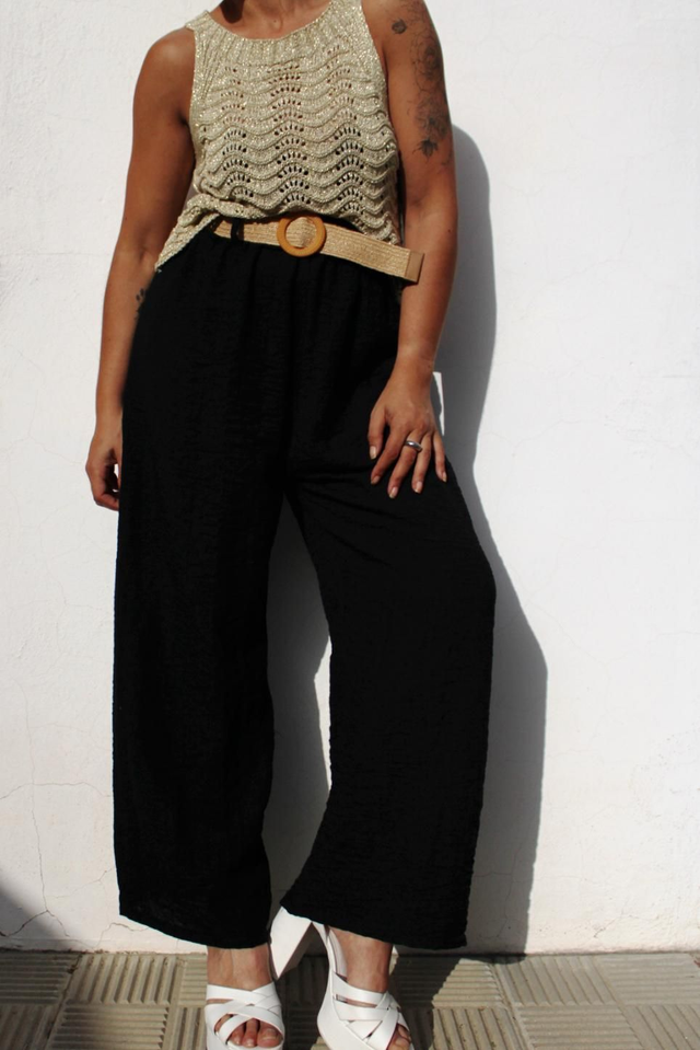Pantalon Fluido Negro