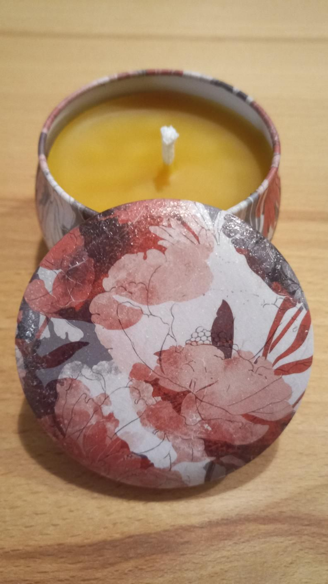 Große dekorative Blechdosenkerze, Design 2