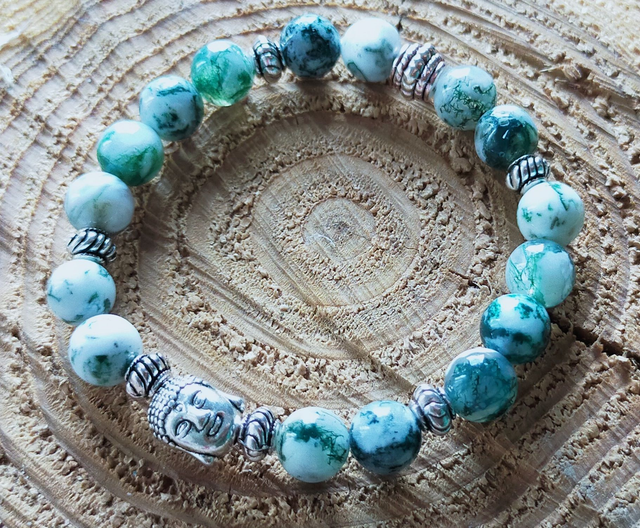 ♡ Bracelet Agate arbre (T16-17) ♡