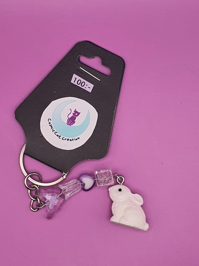 Keychain Rabbit White 