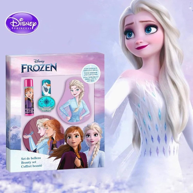 Frozen Makeup Set for Kids - Lip Gloss, Lip Balm, Nail Polish and Decorated Mirror