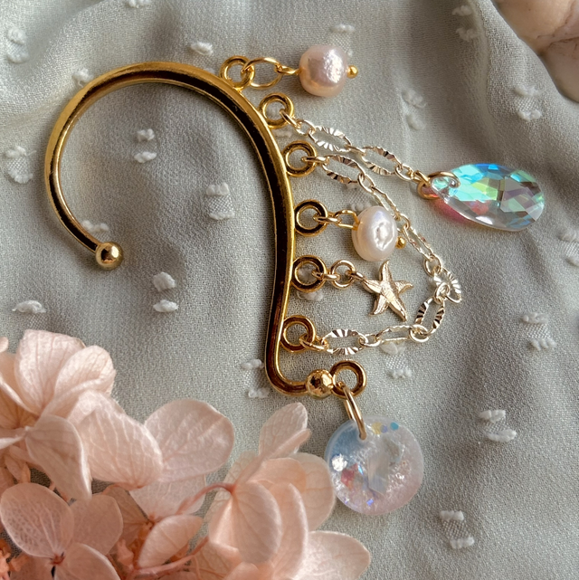 Iridescent Mermaid Ear Cuff