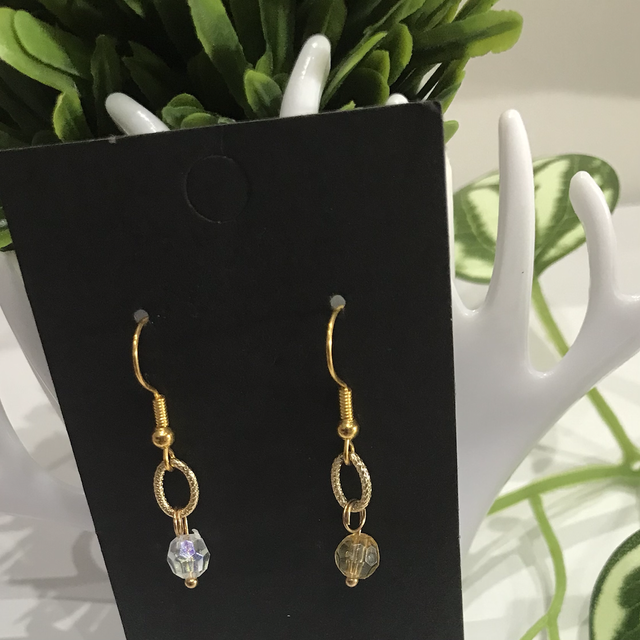 White Mixed Dangling Earrings- WMD12