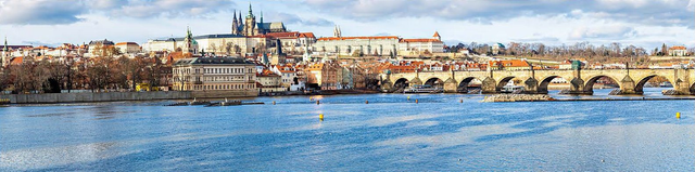 Timeless Prague: The Charles Bridge and Castle Panorama.