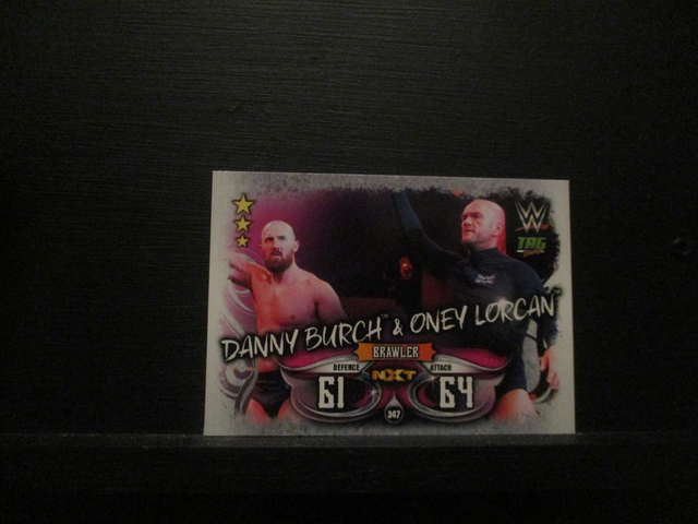 Danny Burch &amp; Oney Lorcan - Tag Teams Slam Attax Live Original Trading Card #347