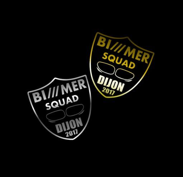 2X Stickers BIMMER Or ou Argent