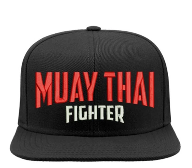 Boné Muay Thai Preto e Vermelho