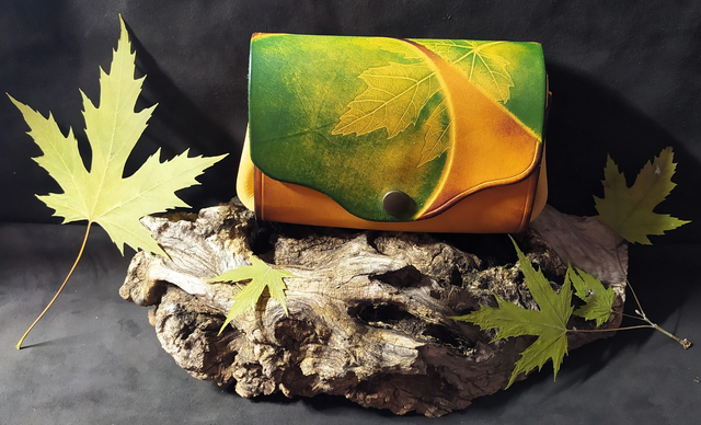 Porte Monnaie Soufflet- Feuille d'Erable