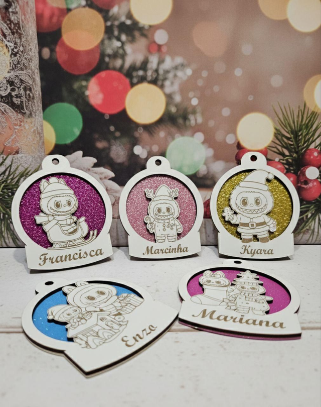 Bolas de Natal Personalizadas em MDF 