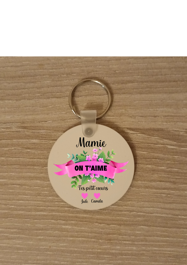 Porte  clé mamie on t&#039;aime 