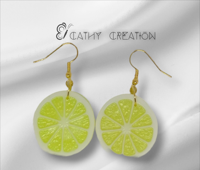 Boucles d'oreilles citron