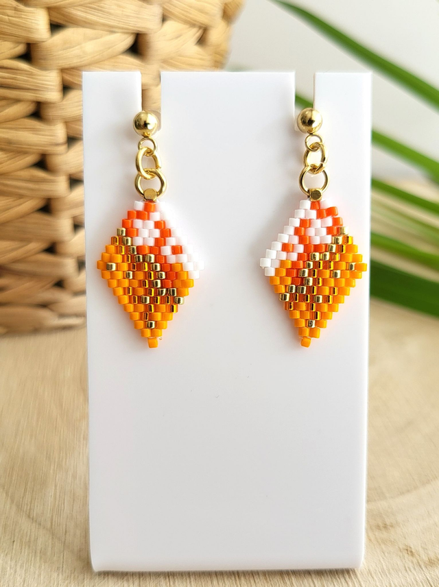 Boucles d'oreilles Ondine - orange