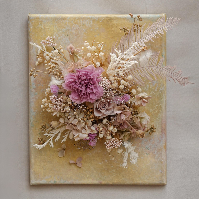 Lavender Rust | Preserved Flower Gift | 3D Flower Canvas | One-of-a-Kind Artwork