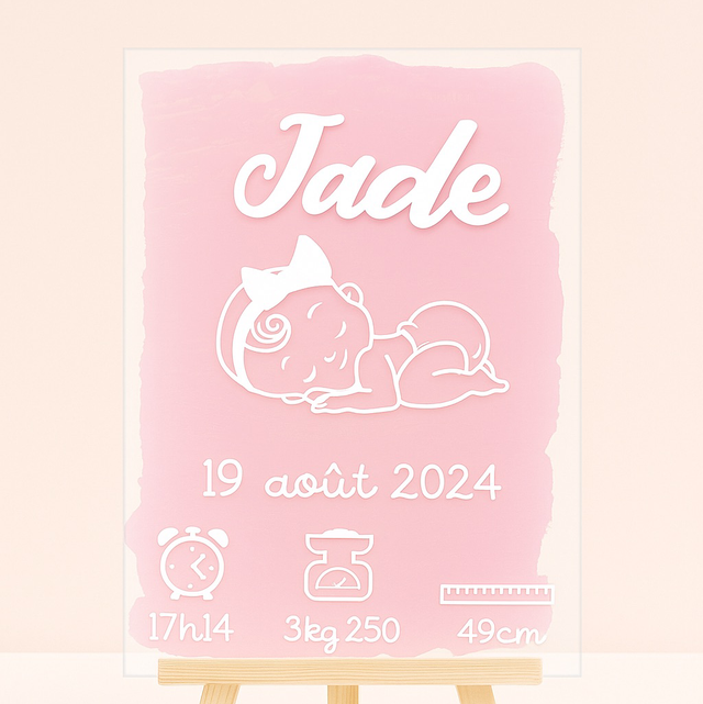 Cadre naissance fille 