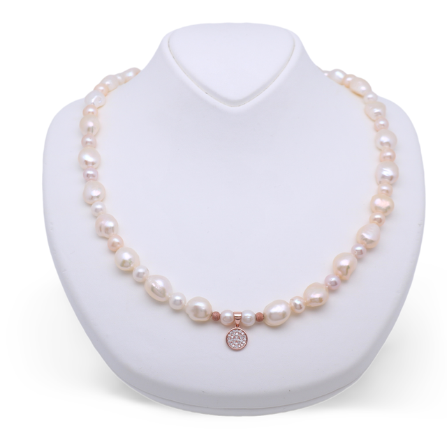 Unregelmäßige Süßwasserperlenkette - Lola