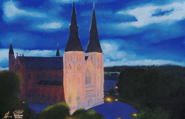 St. Patrick’s Cathedral Armagh, Night - Print