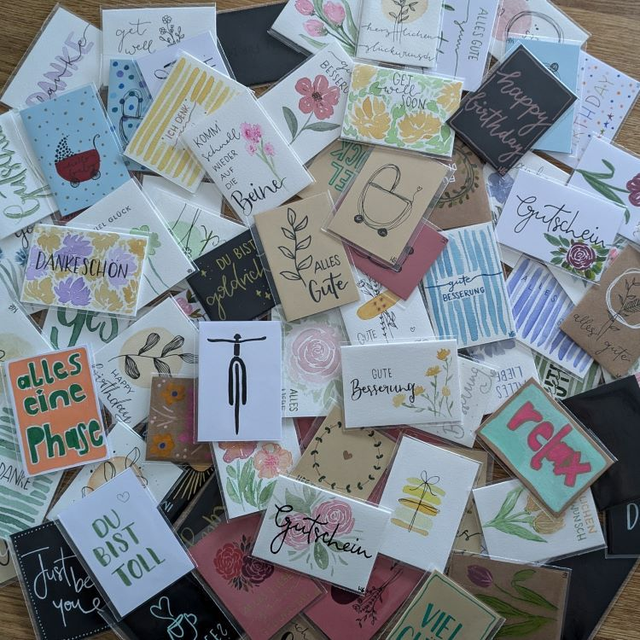 Grußkarte Mini handgemalt