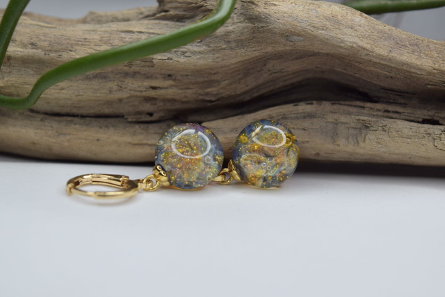 CRÉOLES VOIE LACTÉE VIOLET / ROSE MONTURE OR (CVL20)