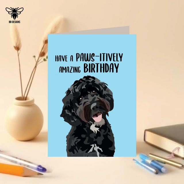 Labradoodle - Birthday Card