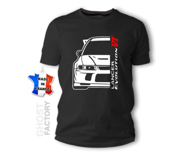 T-shirt Mitsubishi EVO 6 Silhouette face