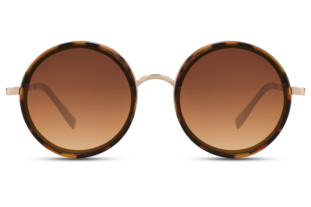 ADIXIA Lunettes de Soleil Marbré Doré/Marron